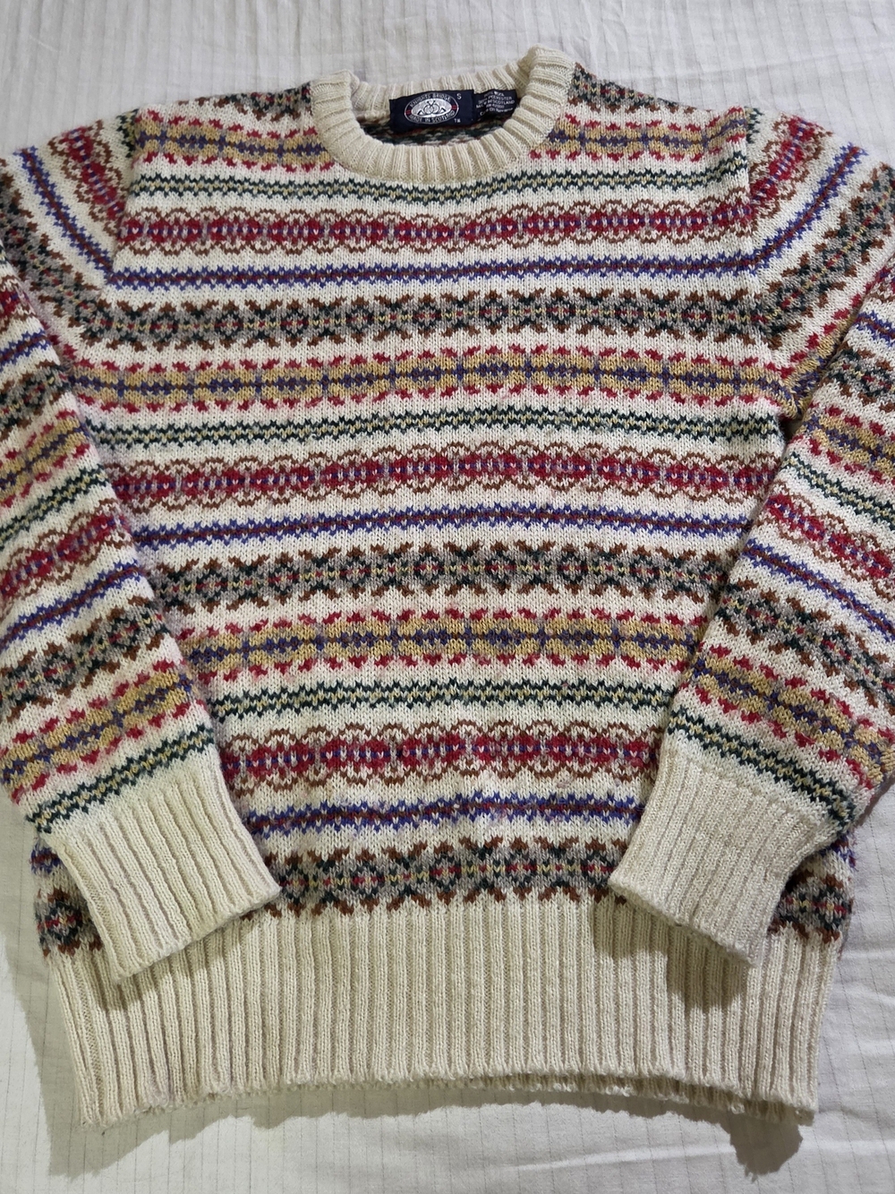Vintage 1980s Knights Bridge Made Scotland Sweater SML. Wool